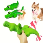 Squeaky Rubber Crocodile Dog Toy – Durable Play Pet Toy for Dogs,Fun Animal Design for Interactive Games(Assorted Colors) - Image 4