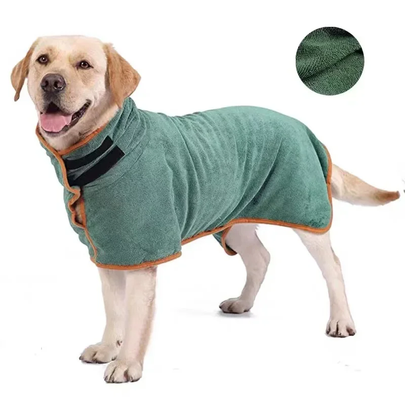 kf-S44316635c3134a9393d5736419d66b725 Dog Bathrobe Absorbent Pet Quick Drying Bath Towel Dog Bath Towel Large Small Dogs Clean Absorbent Bathrobe Full Body Wrap Cat - Image 1