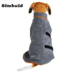 Pet Bathrobe Adjustable Absorbent Towel for Large Medium Small Dog Super Fast Drying Moisture Bath Robe - Image 4
