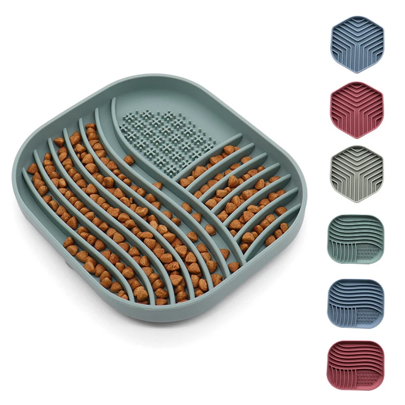 kf-S451c50dc867345e39d25c85b97a72000I Pet Supplies Slow Food Cushion Dog Slow Food Bowl Anti Choking Pet Sucker Food Training Feeder Dog Cat Food Bowl Pet Supplies - Image 1