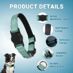 Dog Collar with Airtag Holder Ultra-Durable Comfortable Padded Heavy Duty Dog Collars for Small Medium Large Dogs - Image 3