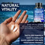 Holucks High Absorption Magnesium Complex Capsules - Dietary Supplement for Muscle, Bone, Nerve Health, Non-GMO - 120 Capsules - Image 4