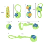 Mini Dog Toys Interactive Cotton Rope Chew Ball Toothbrush Puppy Toy for Teething Large Small Dogs Pet Accessories - Image 4