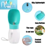 Pet Dog Water Bottle 300ML Puppy Drinking Bowls For Small Medium Dogs Cats Hiking Portable Cat Feeder Golden Retriever Supplies - Image 3