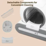 DOEL 65L Self-Cleaning Cat Litter Box App Control, ONLY Supports 2.4G WiFi w/Litter Mat&Trash Bags, Fit for Tofu & Mixed Litter - Image 7