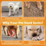 4-Pack Anti-Slip Dog Socks, Prevent Licking and Biting of Hard Wooden Floors, Strong Grip, Paw Protection, Anti-Scratch, Double-Sided Anti-Slip Dog Socks - Image 4