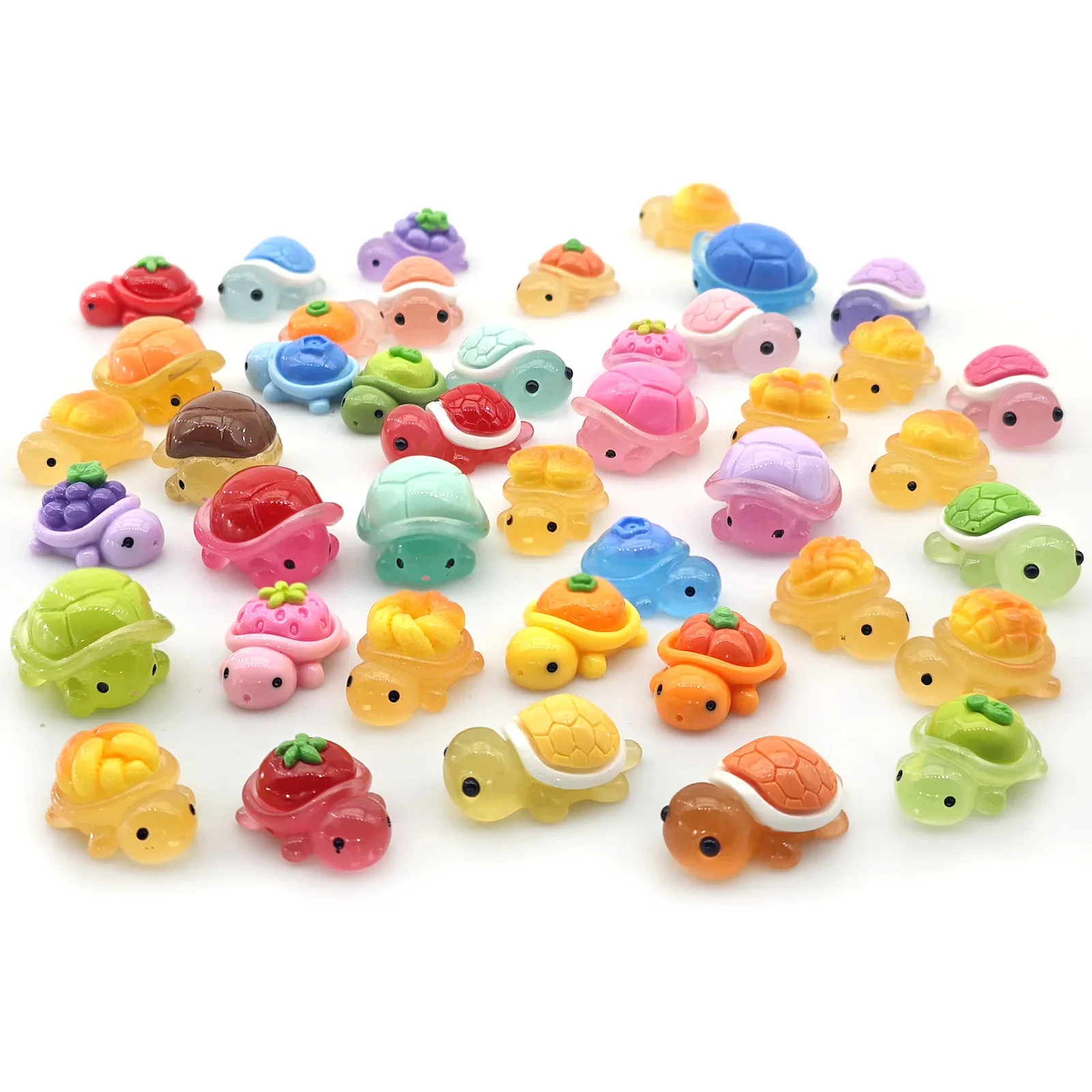 kf-S49662c2da2174f9595d1eb03d9e87871l 50/30PCS Cute Mini Ocean Resin Turtle Animals Tiny Sea Animals Figurines Marine Miniature Aquarium Ornaments Home Decorations - Image 1