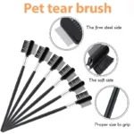 Double-Sided Head Pet Eye Comb Brush Pet Tear Stain Remover Comb Cleaning Grooming Brush For Small Cat Dog Pets Accessories - Image 3
