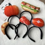 vegetable Fruit snack Simulated Food Hair Hoop Personality Vegetable Hamburg Hotdog Headband Ice Cream Bread Daily - Image 2