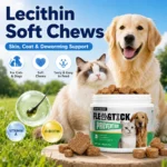 LOVE PET PROSPER Flea & Tick Support Soft Chews for Dogs & Cats, Lecithin Pet Supplement for Skin, Coat & Immune Support, Tasty Daily Chewable Treats 100 Count