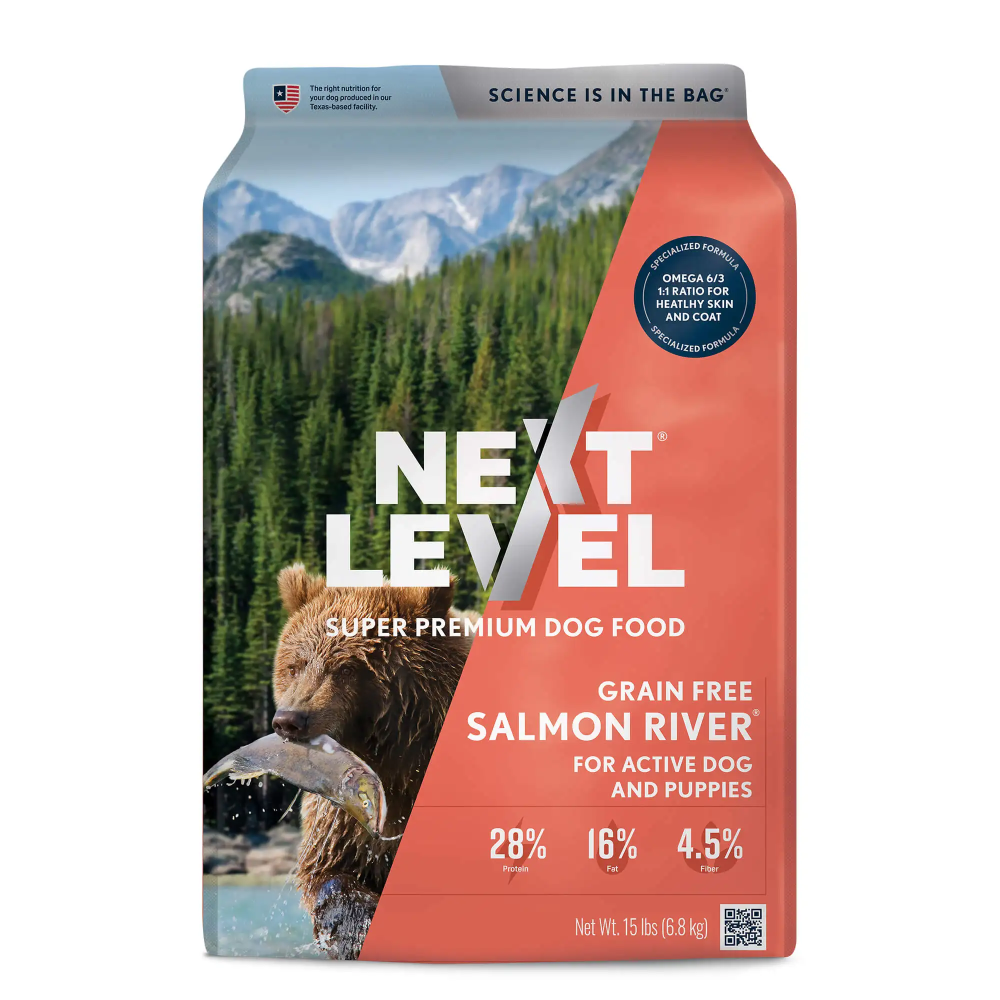 kf-S4ce86b1f17f04bafa410ce5c2a750f18B Salmon River Grain-Free Dry Dog Food for Healthy Skin and Coat 15 lb Bag - Image 1