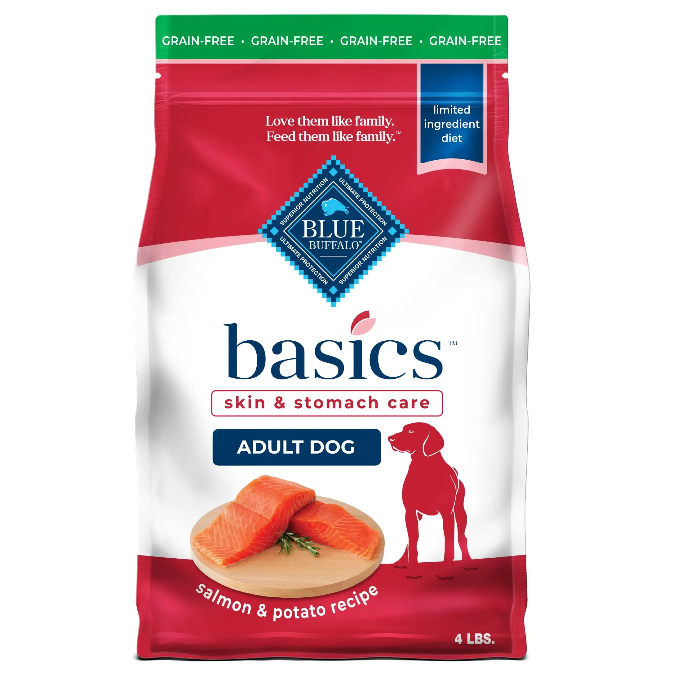 kf-S4e045c8c134a43c7a1e3ddfc72fb0d67K Grain Free Adult Dry Dog Food with Salmon No Chicken Added 4 Pounds - Image 1