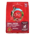 Small Bites Dry Dog Food for Adult Dogs with Added Vitamins & Minerals, High Protein Beef & Rice, 16.5 lb Bag