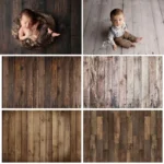 Vinyl Wood Floor Newborn Baby Photography Backdrop Retro Portrait Photo Background Infant Photocall Studio Prop Kids Shower Gift