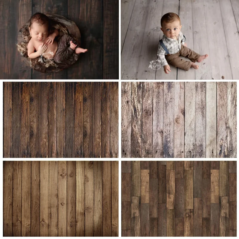 kf-S4ea079b02bb84228ac1694c9709cc7820 Vinyl Wood Floor Newborn Baby Photography Backdrop Retro Portrait Photo Background Infant Photocall Studio Prop Kids Shower Gift - Image 1