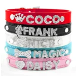 Personalized Small Dogs Chihuahua Collar Bling Rhinestone Dog Collars Free Custom Pet Dogs Cats Name Charms Pet Accessories - Image 5