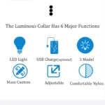 Reflective Dog Collar Luminous Night Safety Usb Rechargeable LED Dog Collar Light For Small Dogs Cat Pet Collar Para Perro XS-XL - Image 4