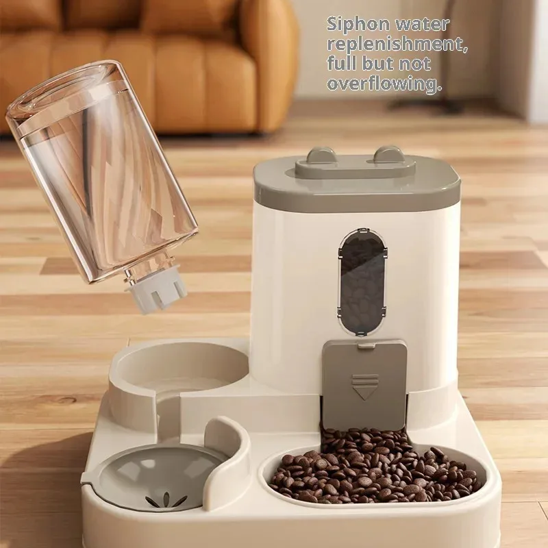 kf-S51512d3256844e89a1ea720ebc6d59b3N 2-in-1 Automatic Pet Feeder & Water Fountain - 3.5L Smart Dispenser with Dual Power Supply, Quiet Pump for Cats and Small Dogs - Image 1