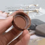 Imitation Wood Grain Contact Lens Circle Pupil Case Folding Fashion Frame Glasses Case Leather Glasses Case - Image 6