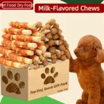 Chicken Milk Chews for Dogs, Chicken Dog Treats for Small Dogs, Medium Pets And Large Breeds, Dried Chicken Dog Treats, Healthy, High Protein, Easy to Digest, Long-lasting, Perfect Training Reward Snack for Puppy