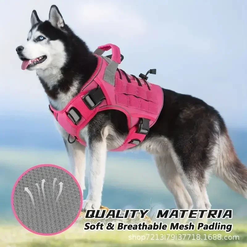 kf-S5341bc68cb754dc7b60f8a14788f9907G Outdoor Vest for Dogs Splash Protection Pet Adjustable Chest Harness with Handle for Medium and Large Dog Shepherds Labrador - Image 1