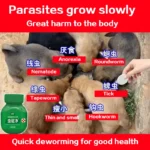 Chicken, duck, pig, cow, pet dog, cat, internal and external deworming, roundworm, tick, hookworm, tapeworm, plant essence