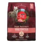 High protein dry dog food with real beef and salmon for muscle support — 15 lb bag