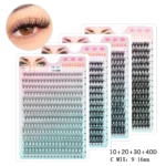280 PCS Individual Lashes Cluster DIY Lash Clusters 10D 20D 30D 40D D Curl 9-16mm Cluster Lashes DIY Individual Eyelashes Lashes