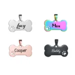 Custom Pet ID Tag Free Engraved Keychain for Dog Cat Name Tag Pendant Personalized Bone Paw Pet Accessories - Image 3