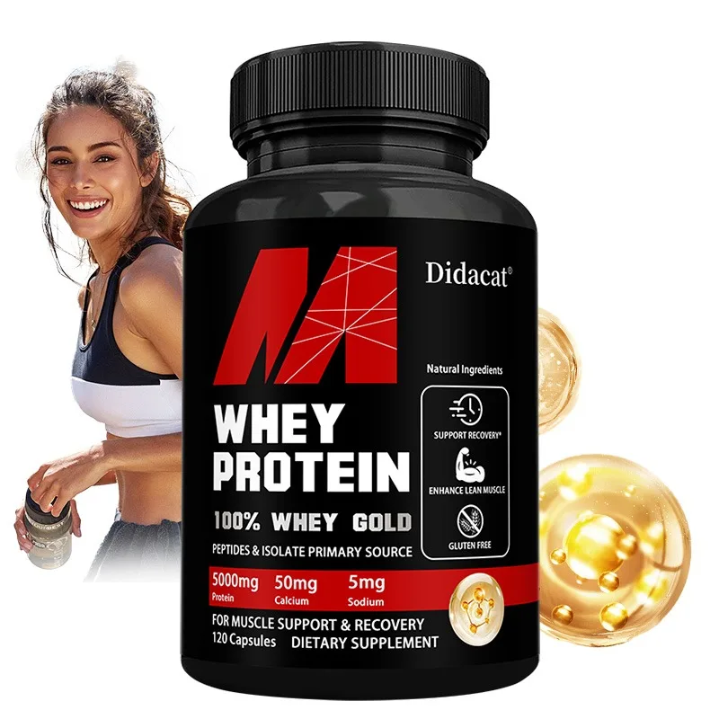 kf-S57dc8c84699f453f83f4ebd9d3d93945I Didacat Whey Protein Concentrate, with 5000mg Protein, Gluten Free & Non-GMO, Boost Immunity and Support Post-exercise Recovery - Image 1