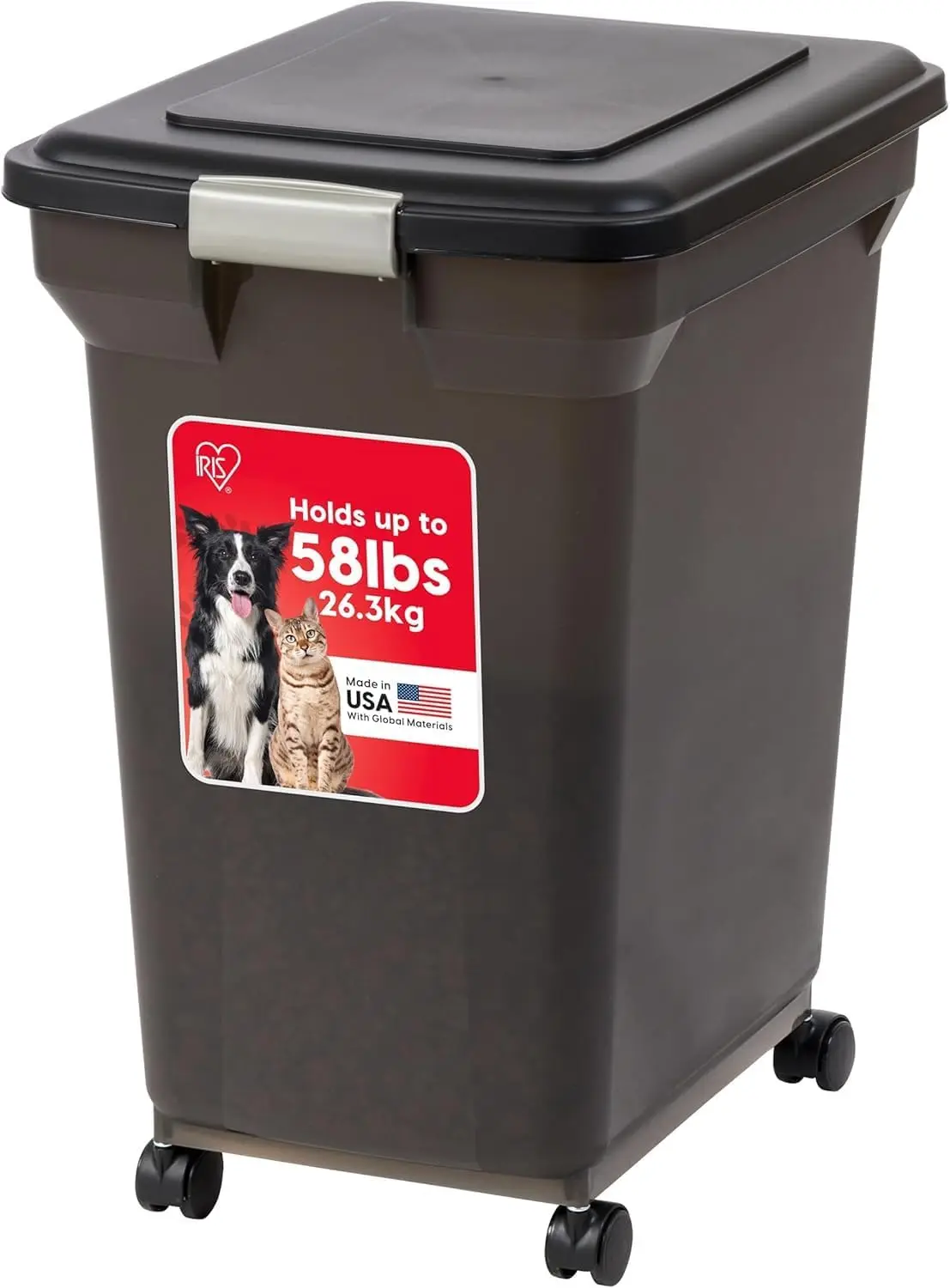 kf-S5801086b458543aa96ccdaa6e01d187dz Dog Food Storage Container 58 Lb, Airtight Large Pet Food Storage Bin with Wheels, for Dog Cat Bird Chicken Food, Holds Up to 58 - Image 1