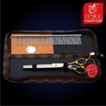 Fenice JP440C Steel Professional Pet Scissors Straight&Thinning&Curved Grooming Shears Tool Set - Image 6