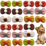 20pcs Small Dog Hair Bows Pet Dog Hair Accessories Bows Cat Bows with Rubber Bands for Small Dogs Yorkshire Hair Decorate - Image 4