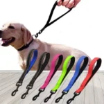 Reflective Short Dog Leash For Medium & Large Dogs | Nylon Non-Slip Handle Pet Training Leash With 360° Rotating Buckle