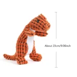 Plush Dog Toy Dinosaur Shaped Interactive Squeaky Toys for Small Large Pets Tooth Cleaning Chew Toy Accessories - Image 4