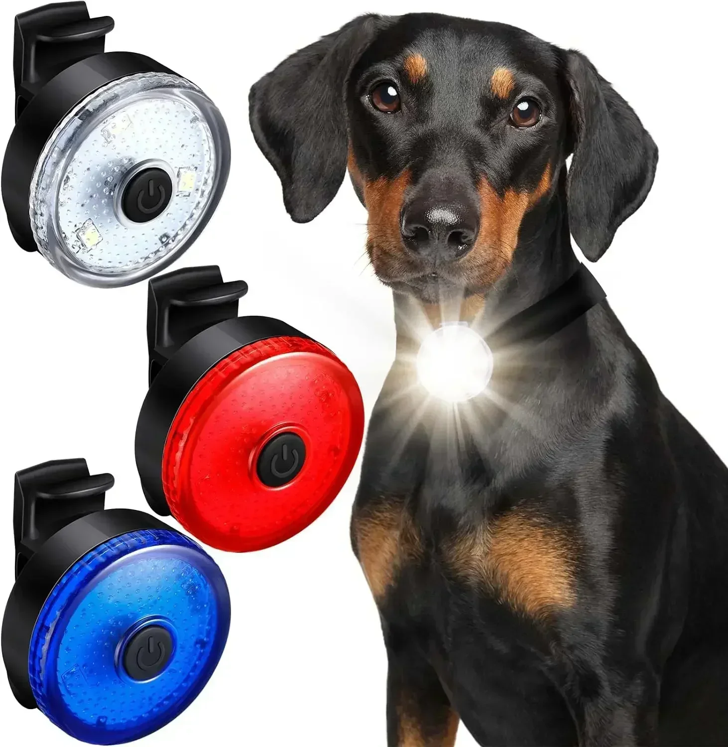 kf-S5c2ba2ad6d7a4557bee15ac4f4574972G 1-5Pcs LED Light Dog Collar Night Walking Pet Cat Glowing Pendant Safety Luminous Collar Dog USB Rechargeable 3 Modes Flashlight - Image 1