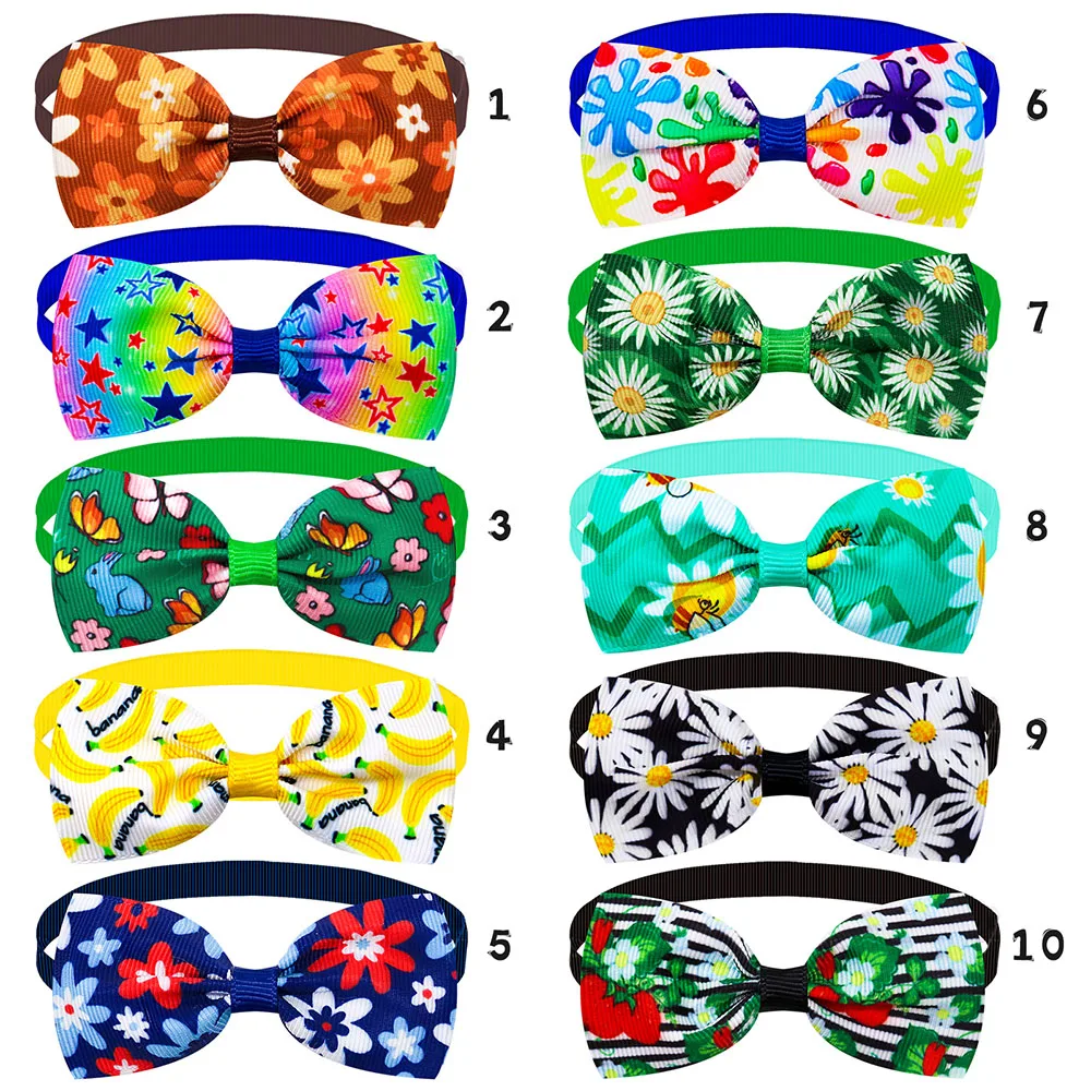 kf-S5c306db1bfcc4c59873a0f24e15e6d39F 50PCS Summer Small Dog Bow Tie For Dogs Pets Bows For Small Dogs Grooming Hair Bows Pets Accessories For Dogs - Image 1