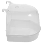 Bird Bath Cage Covered Semi Transparent Detachable Easy Small Birds Canary Parrot Bath Shower Bathing Bowl - Image 4