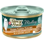 Fancy Feast Medleys Tender Turkey Tuscany With Long Grain Rice and Garden Greens in a Savory Sauce Adult Wet Cat Food, 3 Ounce