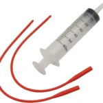 Lamb Feeding Syringe with 2 Red Tube 60ml Reusable Drench Goat Syringe for Lamb Dog Sheep Piglet Rabbit Feeding