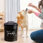 Practical Large Capacity Dog Food Storage Container Airtight Moisture-Proof Pet Food Bin with Lids Metal Dog Treat Jar Cats Dogs