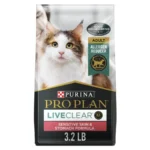 Allergen Reducing, Sensitive Skin and Stomach, High Protein Cat Food, LIVECLEAR Turkey and Oatmeal Formula, 3.2 lb. Bag