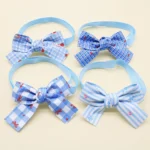 50PCS Dog Bow Cute Blue Plaid Cherry Adjustable Pet Dog Bow Ties Collar Soft Adjustable Pet Accessory for Dogs & Cats Necklaces - Image 5