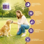 Probiotics Supplements for Dogs 90 Count Digestive Enzymes for Gut Flora Health Diarrhea & Bowel Support Pet Immune System - Image 2