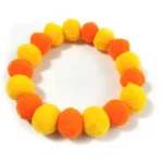 50pcs Elastic Plush Pom Ball Pet Collar Rainbow Flower Hair Decoration Dog Bowtie Necklace Pet Cat Bow Dog Grooming Accessories - Image 3