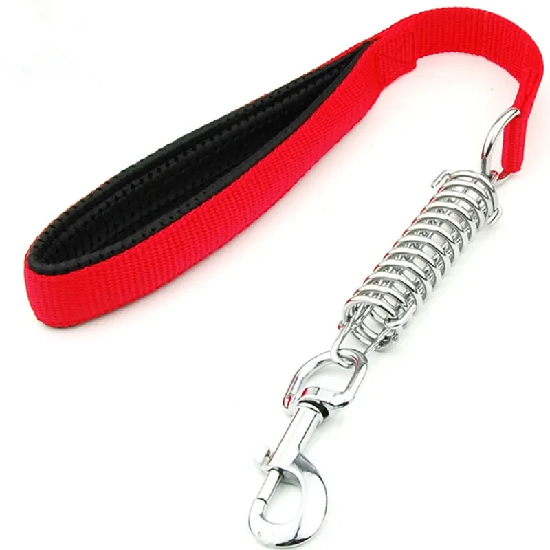 kf-S65d7552d8de54573898b0b65293a32fab Dog Leash Spring Short Dogs Leash PU Leather Leashes for Large Dogs Walking Nylon Rope Durable Dog Leashes Chew Proof Pet Chain - Image 1