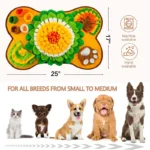 Pet Dog Snuffle Mat, Interactive Sniff Mat Feeding Mat for Dogs, Slow Feeder Dog Treat Mat for Stress Relief, Dog Birthday Gift - Image 2