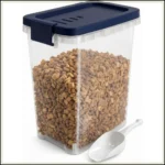 Airtight 5-10 Lbs Cat Food Storage Container with Scoop - Buckle-Lock Pet Food Container for Dog, Cat, Bird Seed, Dry Food