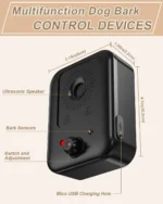 Automatic anti-barking device for dog barking control, rechargeable ultrasonic dog barking deterrent device, outdoor and indoor - Image 5