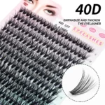 280 PCS Individual Lashes Cluster DIY Lash Clusters 10D 20D 30D 40D D Curl 9-16mm Cluster Lashes DIY Individual Eyelashes Lashes - Image 6